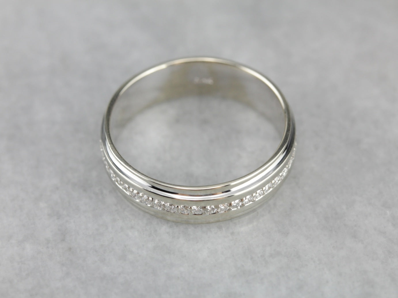 Men's Diamond Eternity Band in White Gold