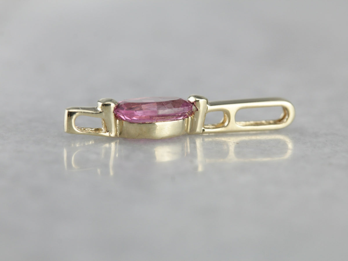 Minimalist Pink Sapphire Pendant