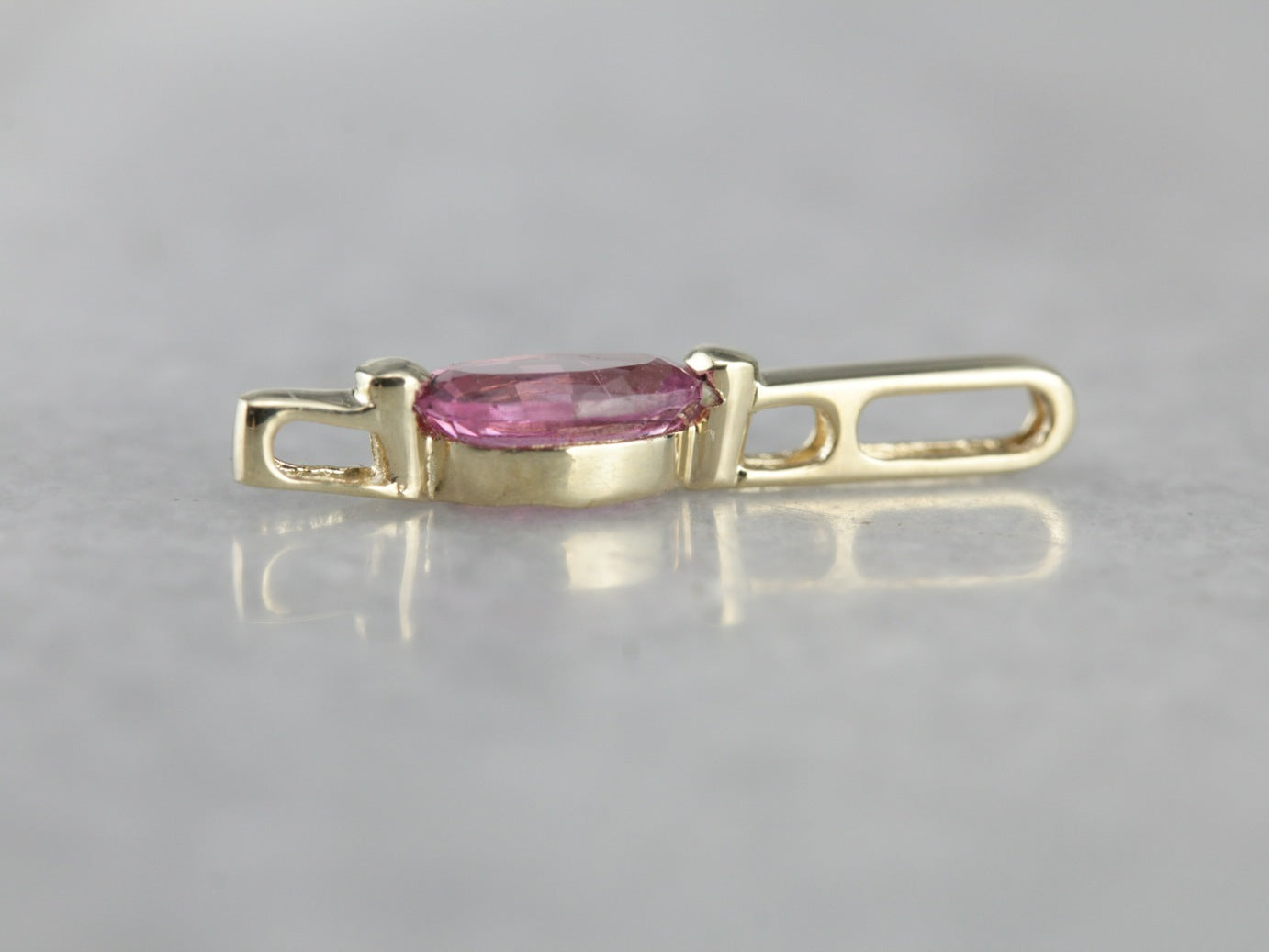 Minimalist Pink Sapphire Pendant