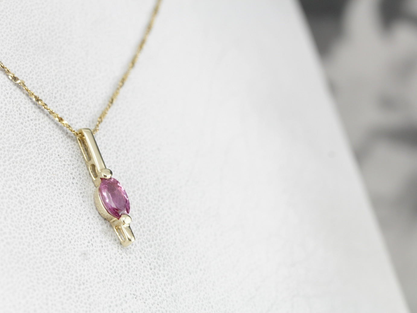 Minimalist Pink Sapphire Pendant