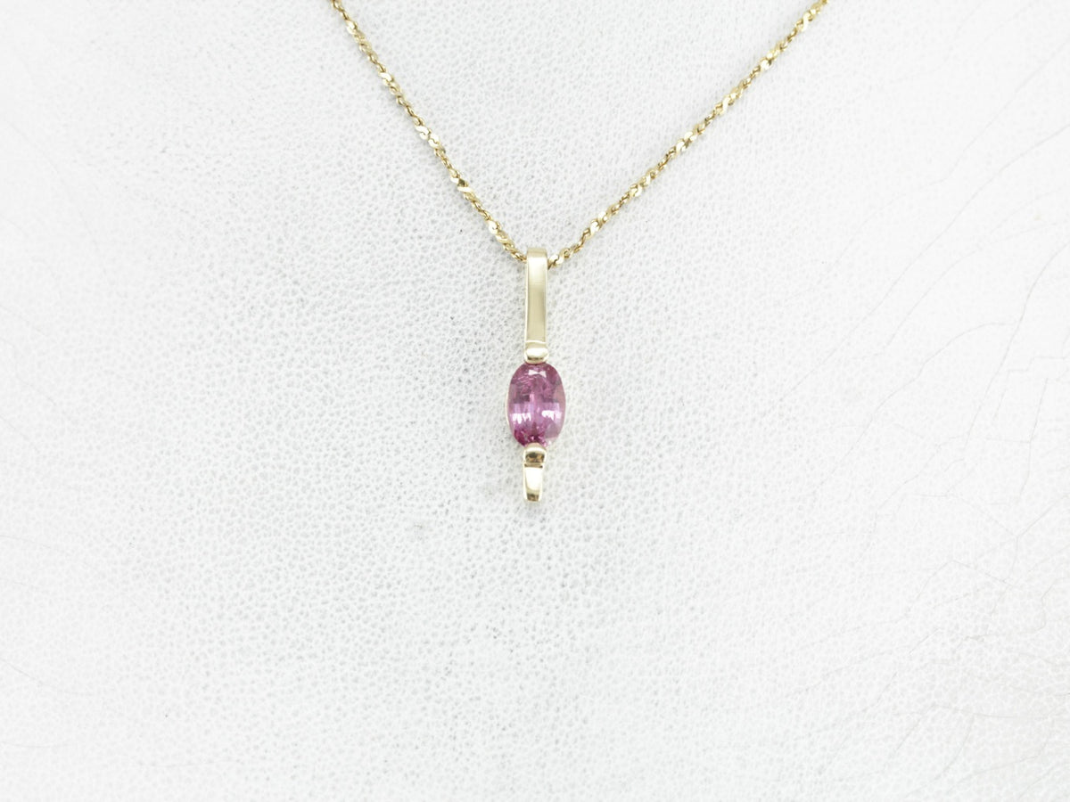 Minimalist Pink Sapphire Pendant