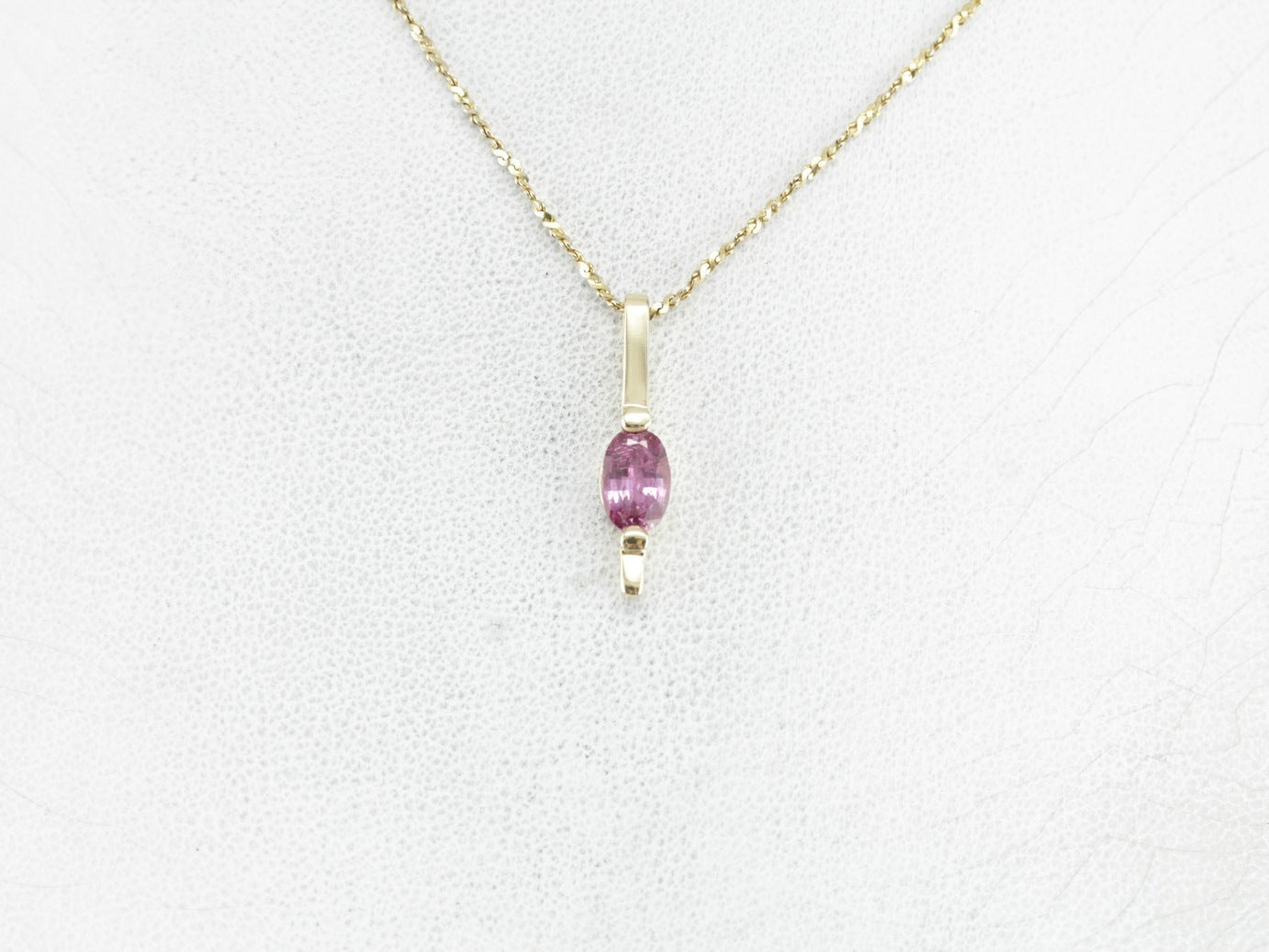 Minimalist Pink Sapphire Pendant