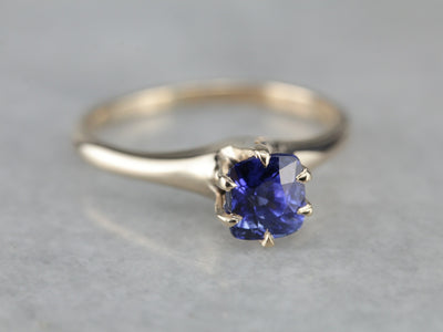 Gorgeous Royal Blue Sapphire Solitaire Ring