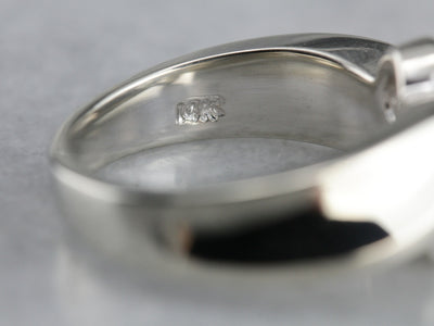 Modern Three Diamond Anniversary Ring