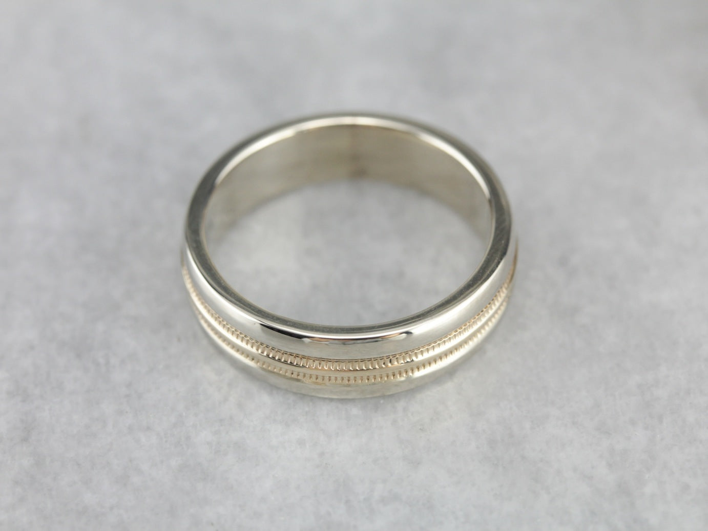 Vintage Two Tone Gold Wedding Band