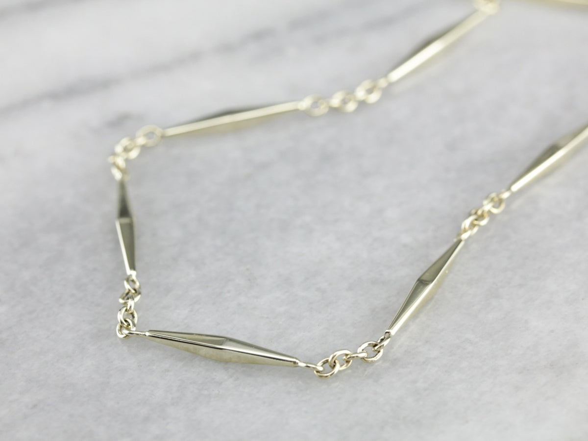 Cadena de reloj de bolsillo antigua de oro verde