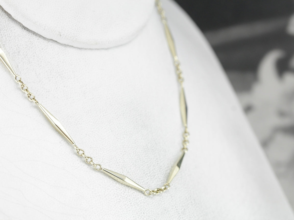 Cadena de reloj de bolsillo antigua de oro verde