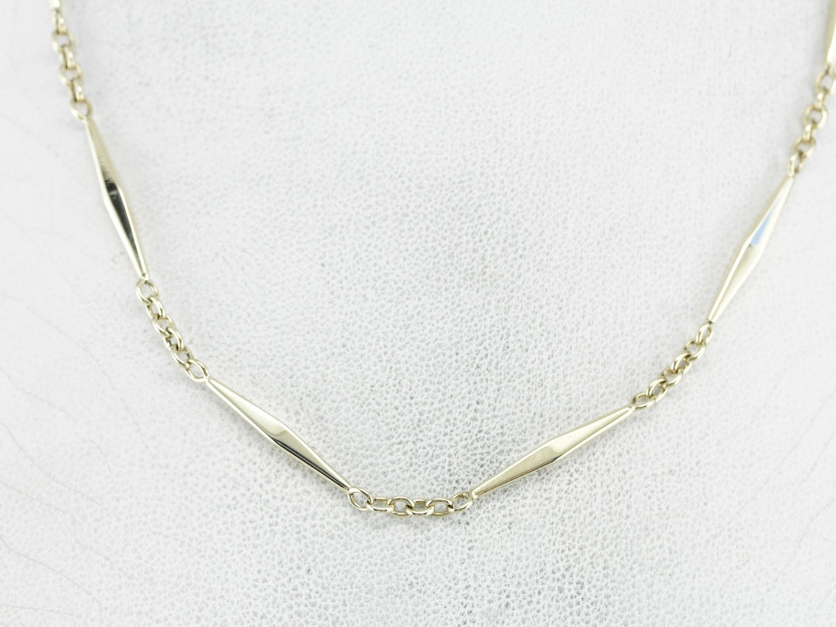 Cadena de reloj de bolsillo antigua de oro verde