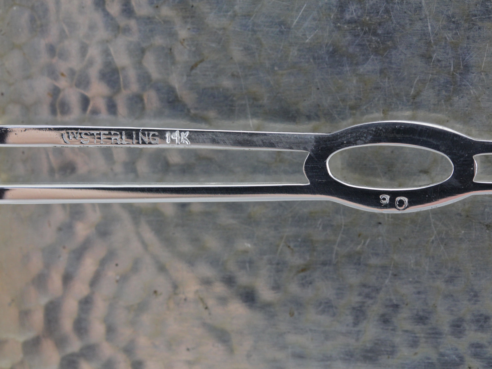 Vintage Sterling Silver Cigarette Case with Gold Accent