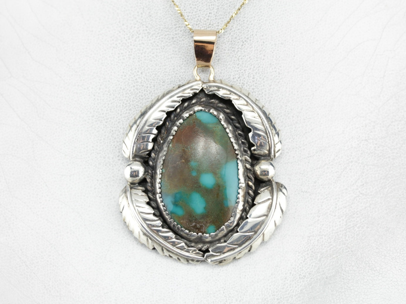 Native American Turquoise Statement Pendant