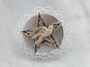 Star Sparrow Mixed Metal Upcycled Brooch