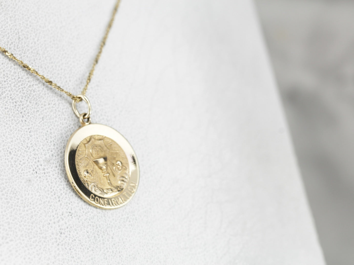 Yellow Gold Confirmation Medallion