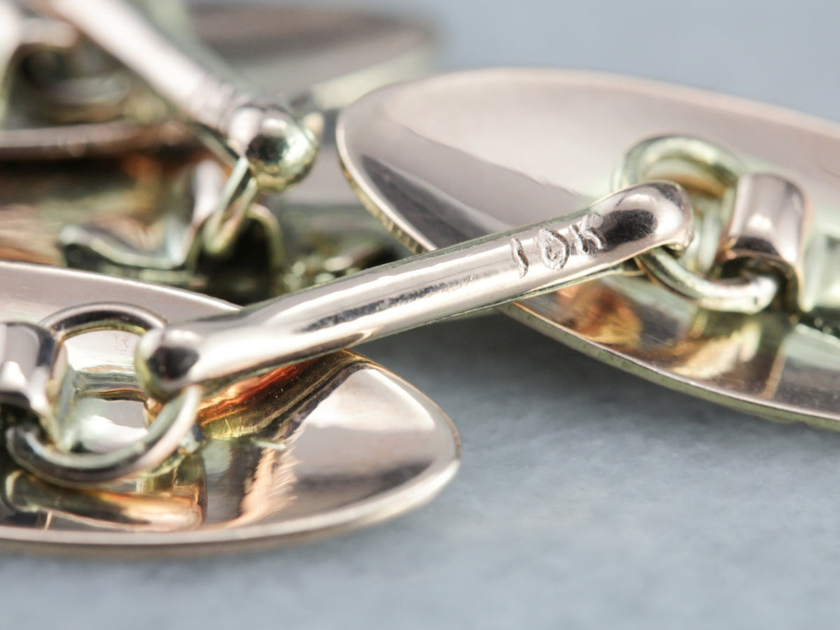 Art Nouveau Black Enamel Cufflinks