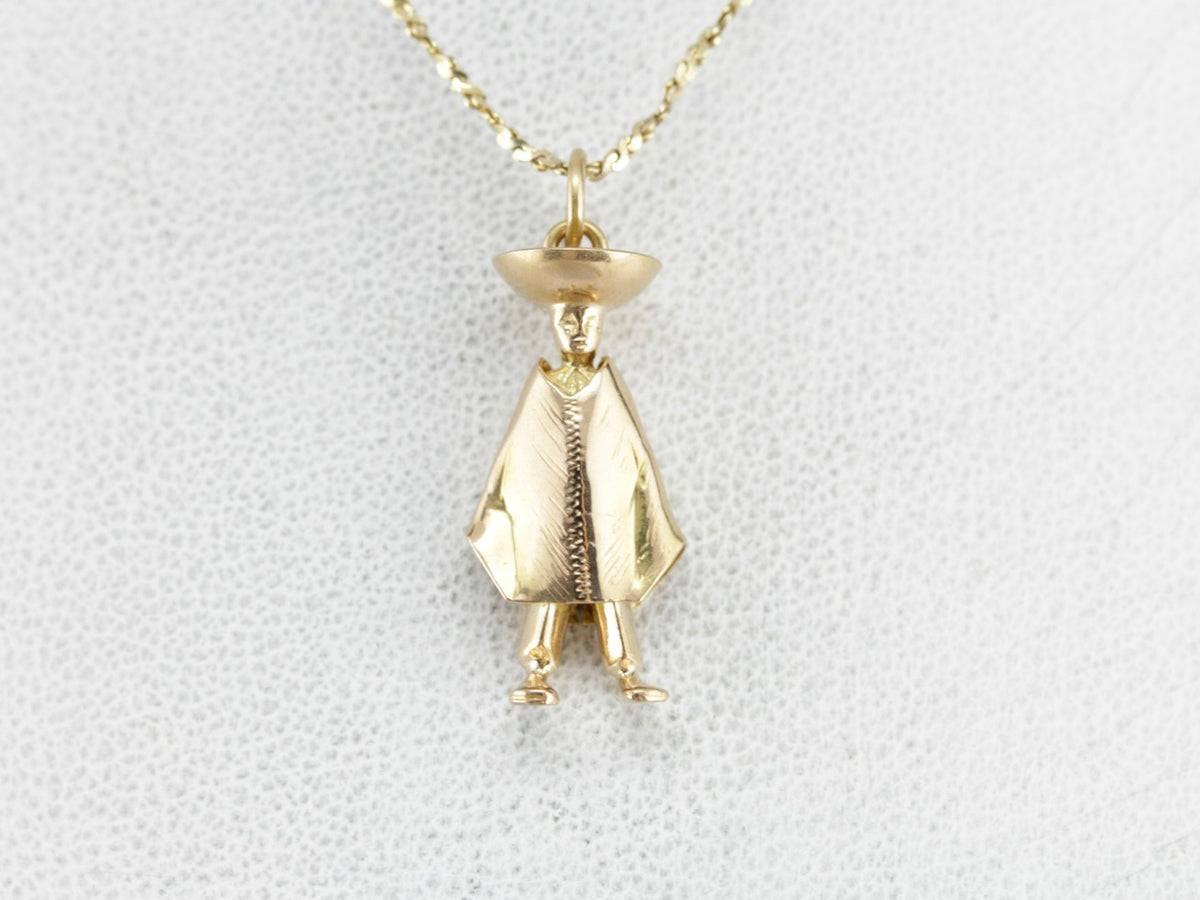 ¡Hola! Sombrero y poncho con dije o colgante con figura