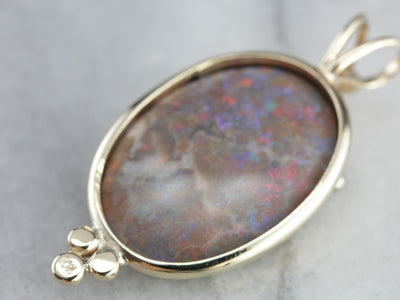 Ornate Sugar Treated Opal Pendant