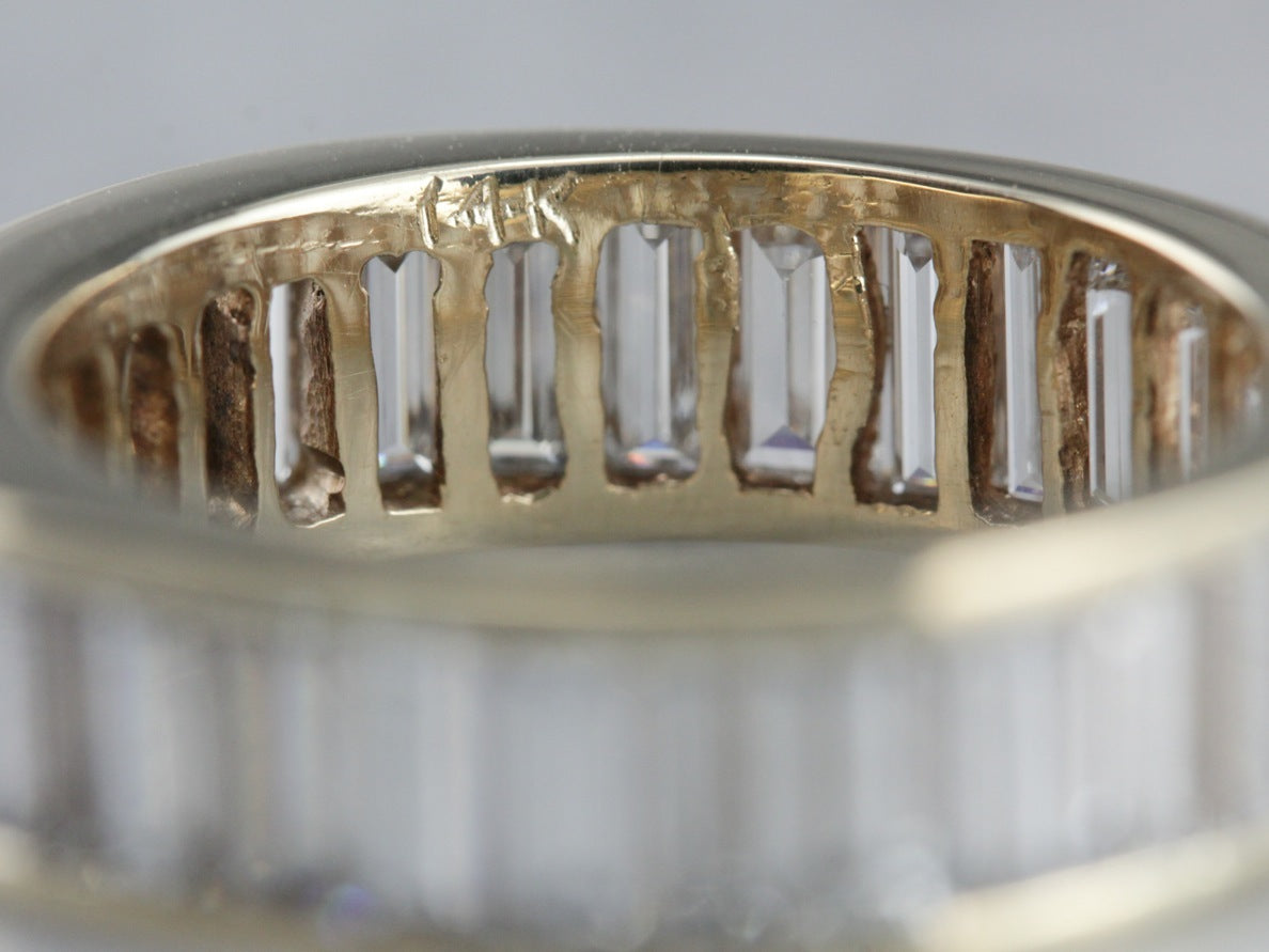 Modern Baguette Diamond Eternity Band