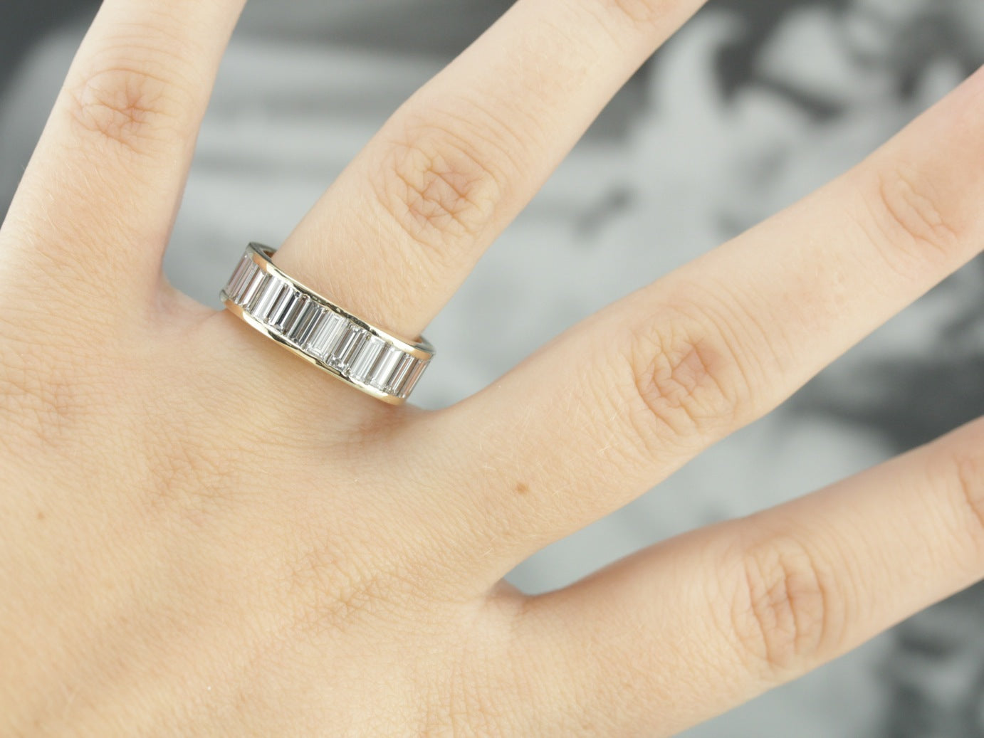 Modern Baguette Diamond Eternity Band