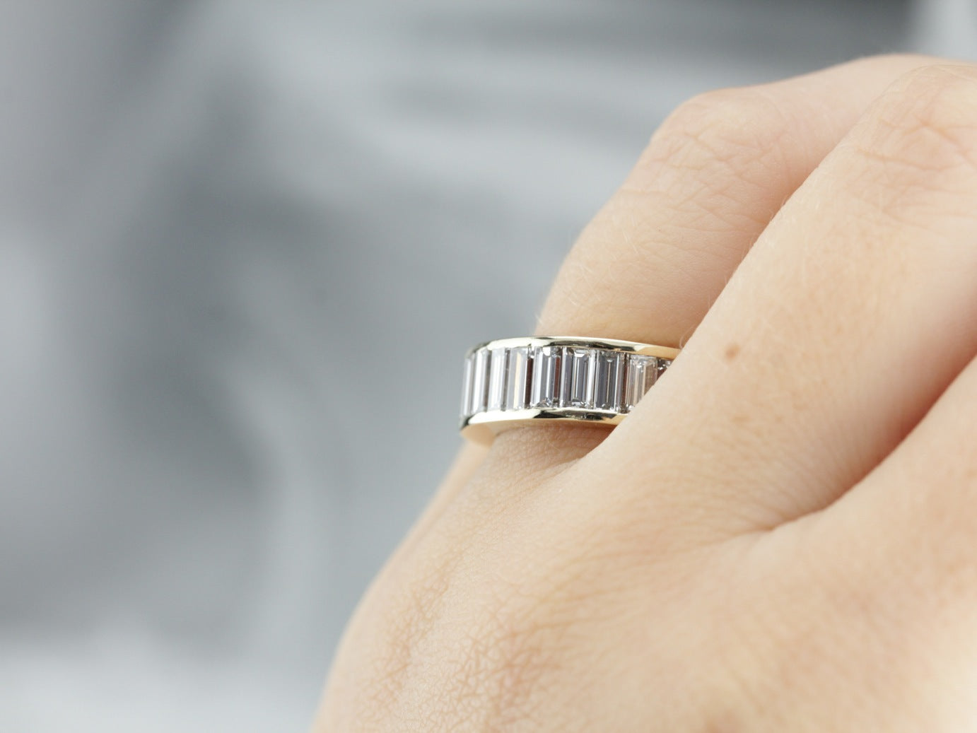 Modern Baguette Diamond Eternity Band