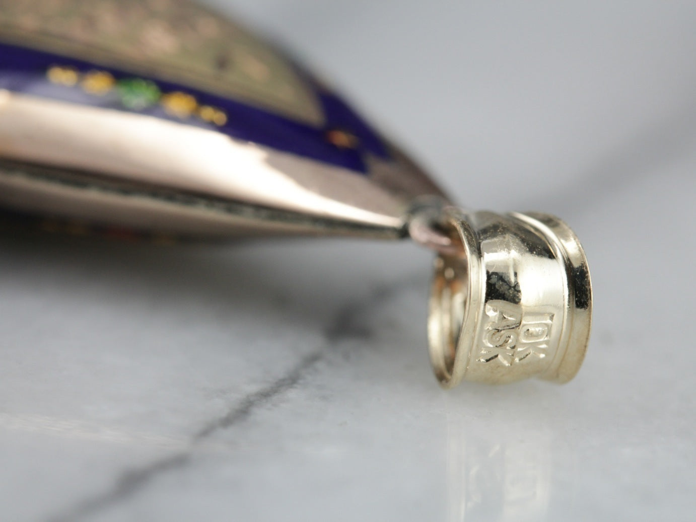 Gorgeous Enamel Arabic Teardrop Pendant