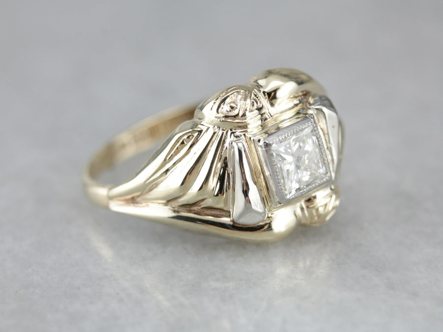 Sculptural Diamond Statement Ring