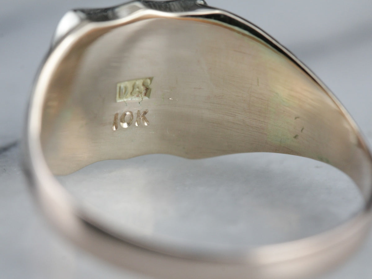 East West Shield Gold Signet Ring