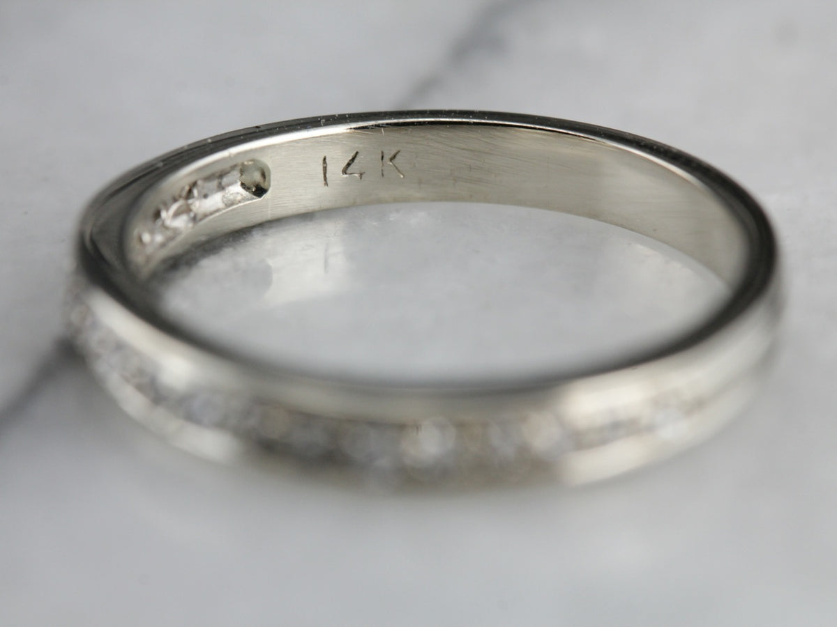 Classic Diamond White Gold Wedding Band