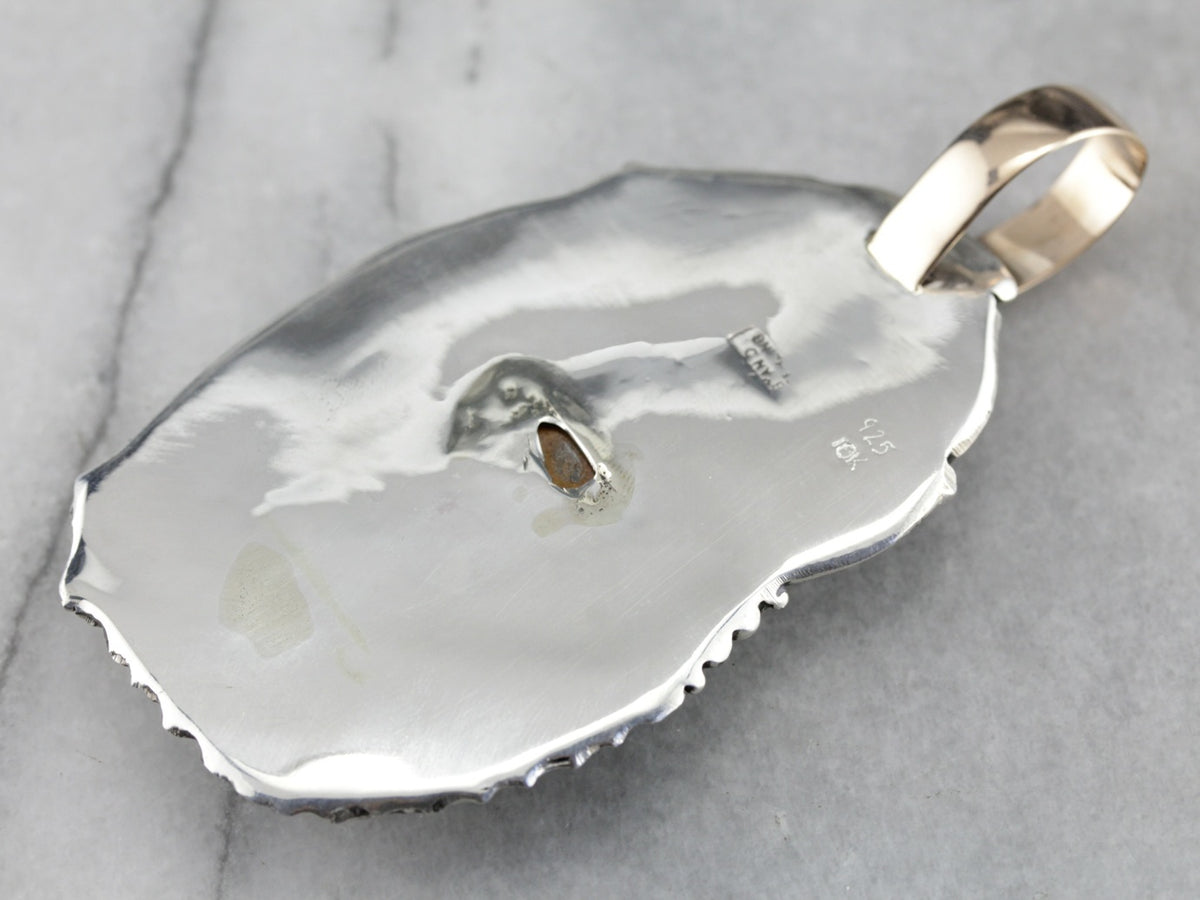 Oversized Azurite Statement Pendant