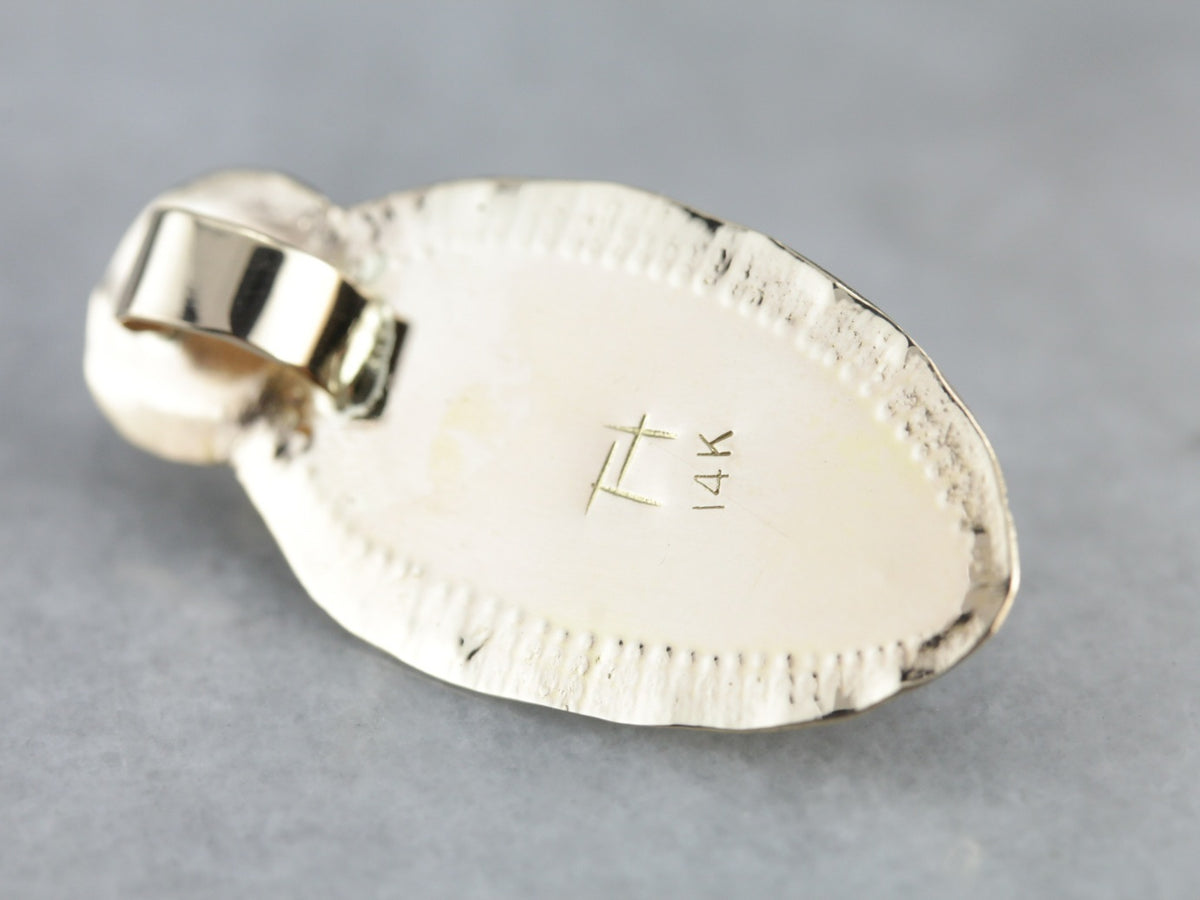 Primitive Boulder Opal and Citrine Pendant