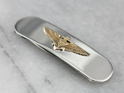 Naval Emblem Sterling Silver Hair Pin