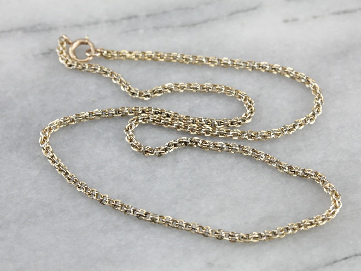 Vintage Yellow Gold Rope Chain