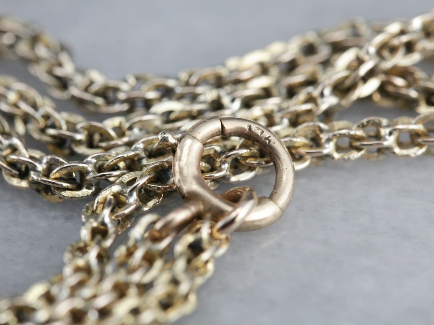 Vintage Yellow Gold Rope Chain