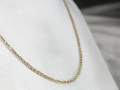 Vintage Yellow Gold Rope Chain