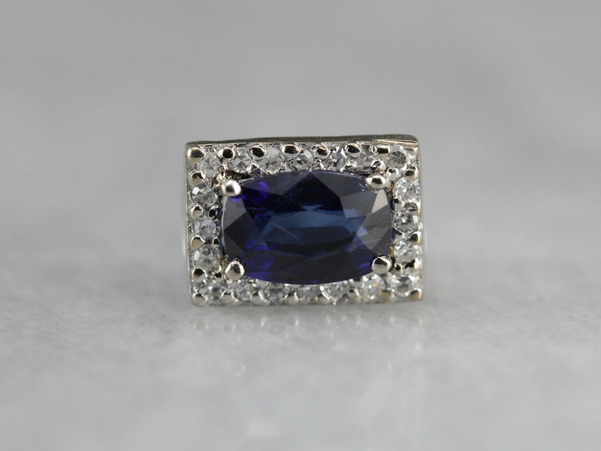 Sleek Sapphire Slide Pendant