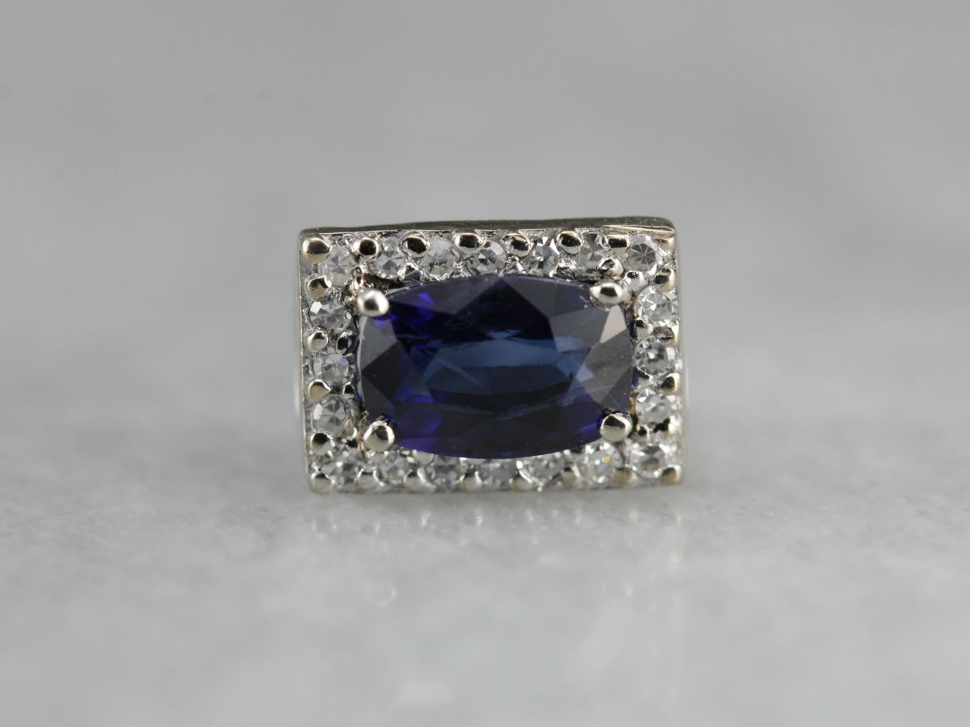 Sleek Sapphire Slide Pendant
