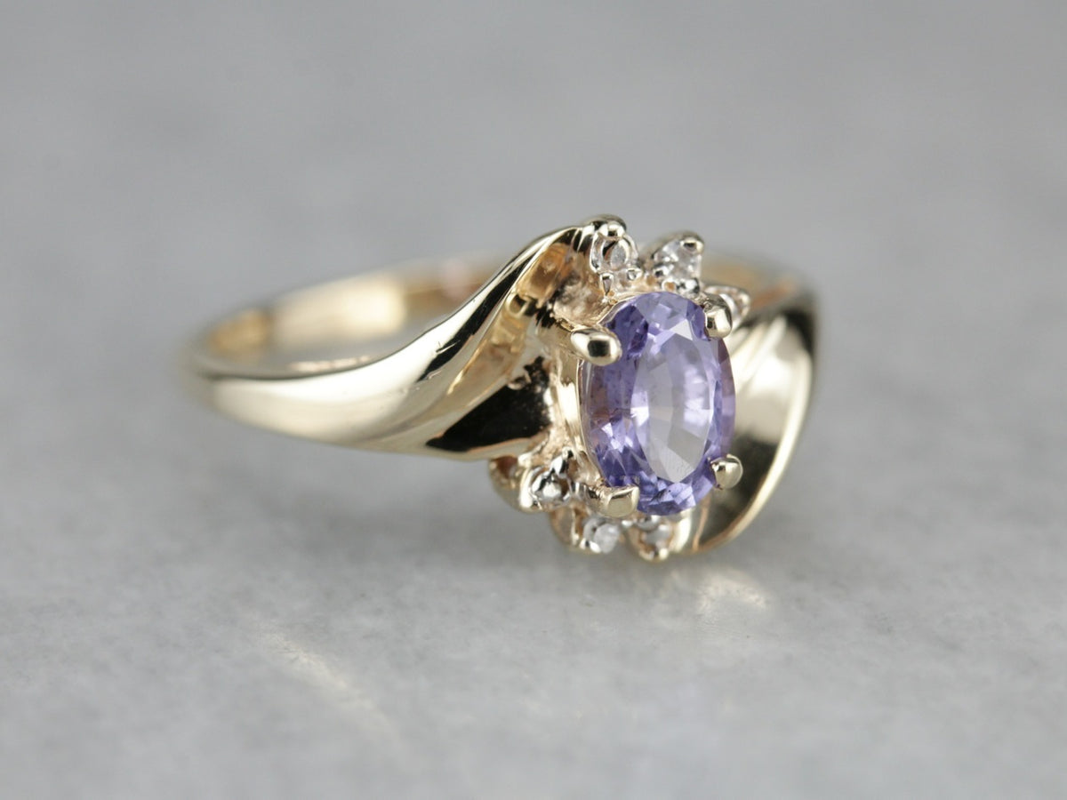 Modern Sapphire Bypass Ring