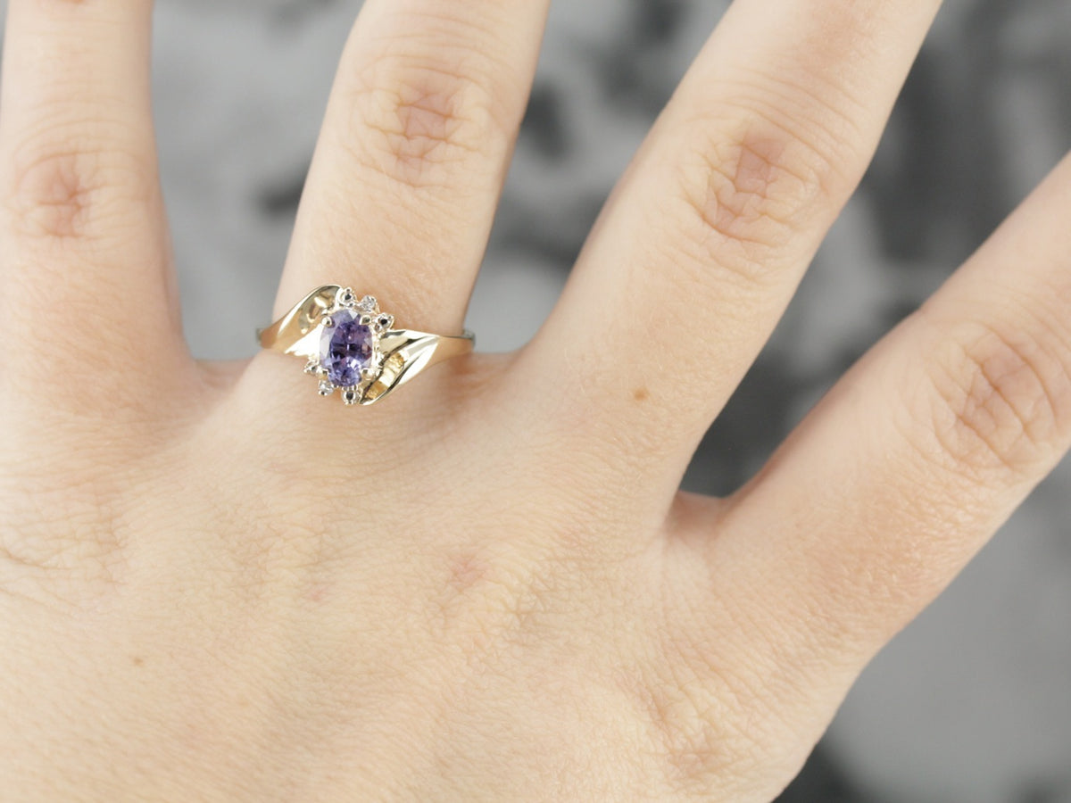 Modern Sapphire Bypass Ring