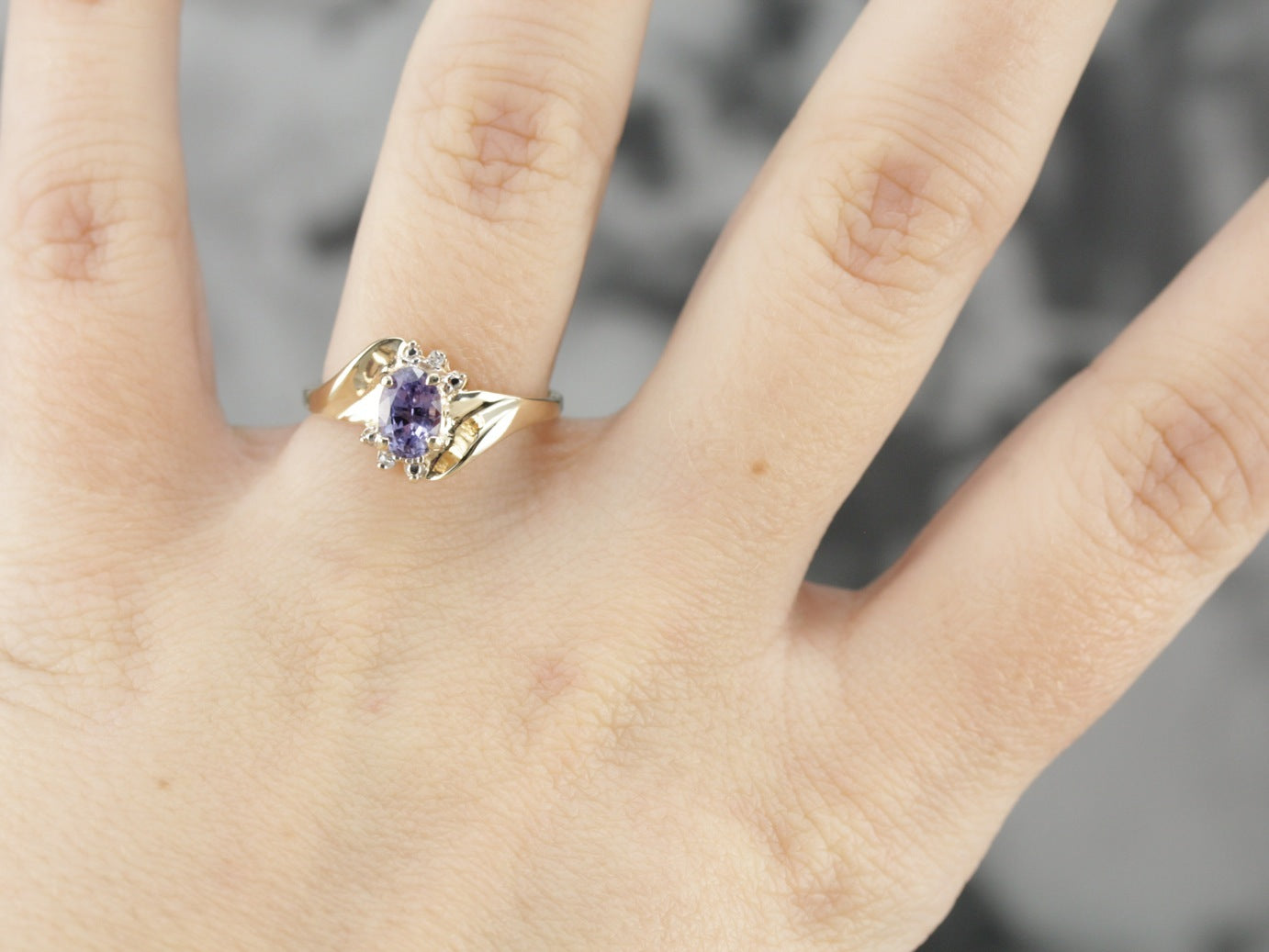 Modern Sapphire Bypass Ring