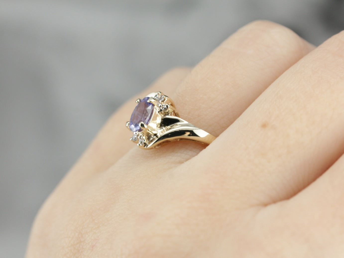 Modern Sapphire Bypass Ring