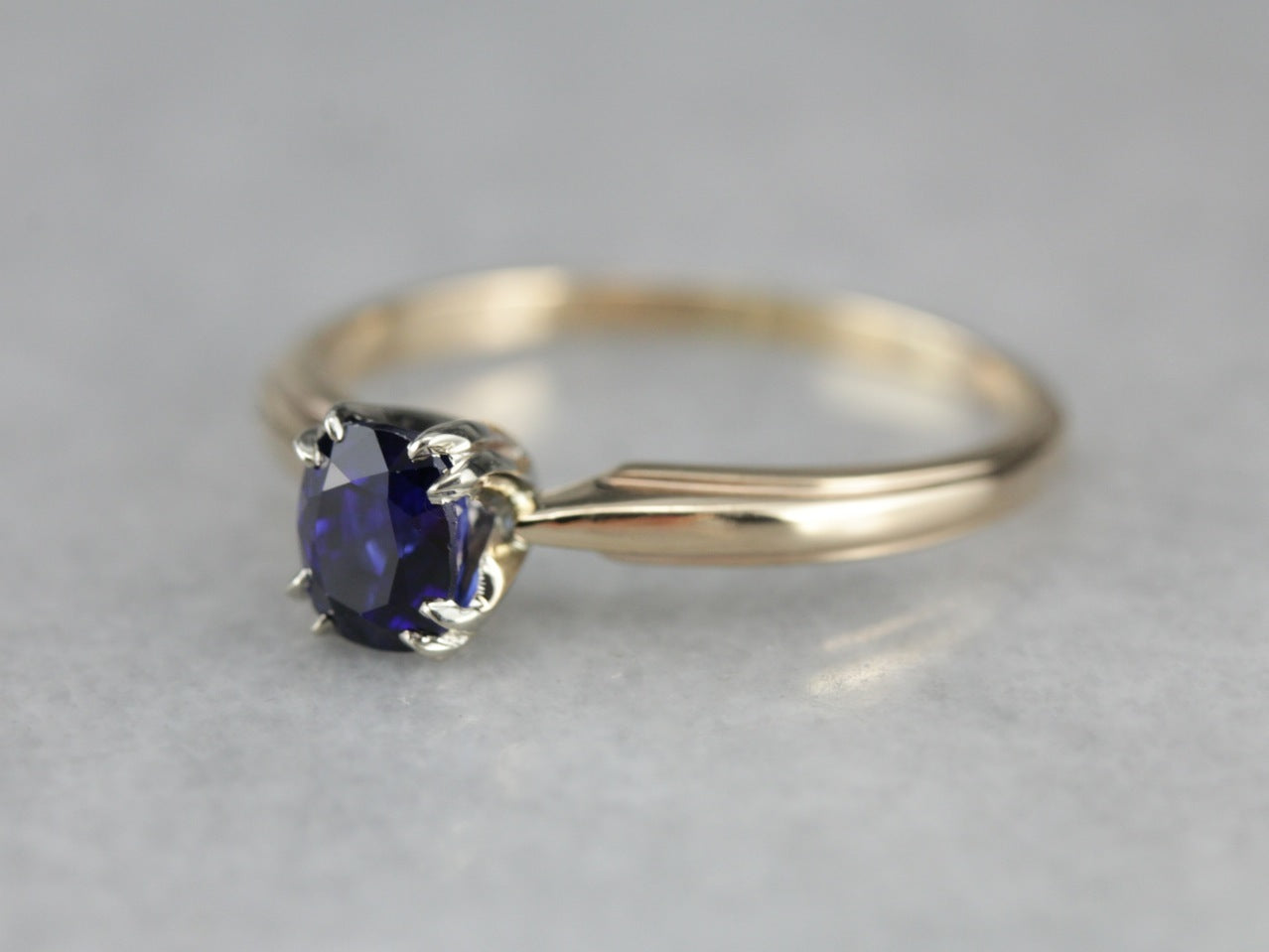 Classic Solitaire Sapphire Engagement Ring