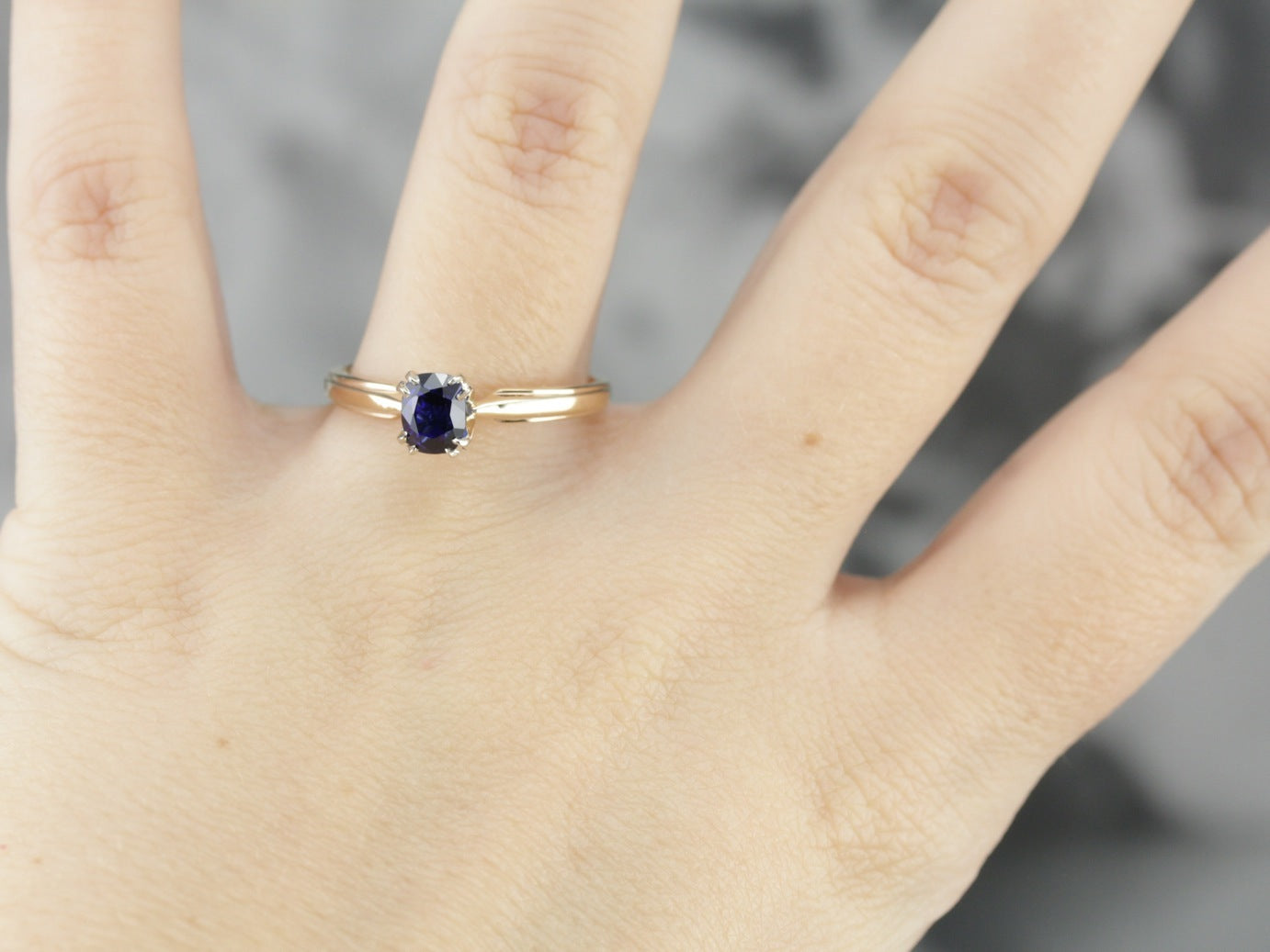 Classic Solitaire Sapphire Engagement Ring