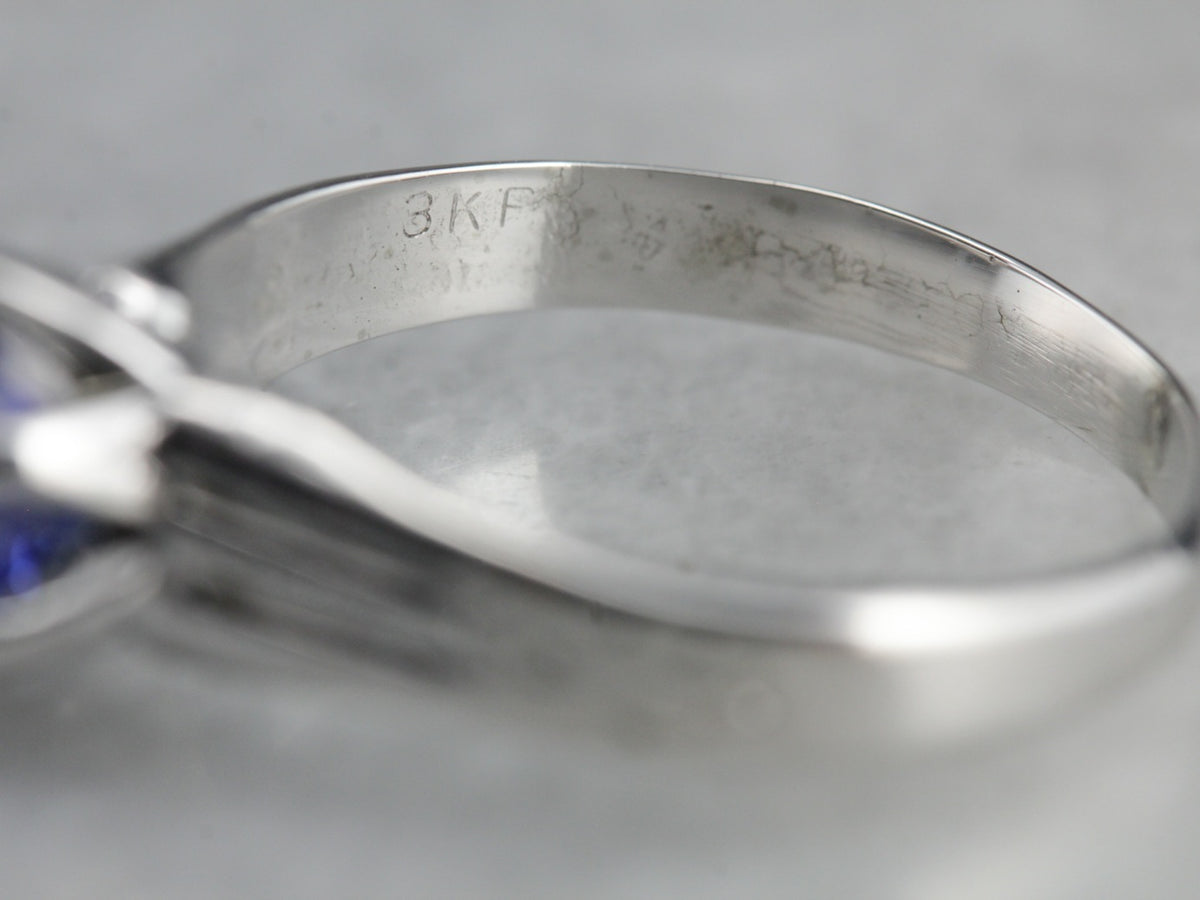 Bright Blue Sapphire Solitaire Ring