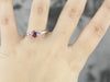 Classic Three Stone Pink Sapphire Ring