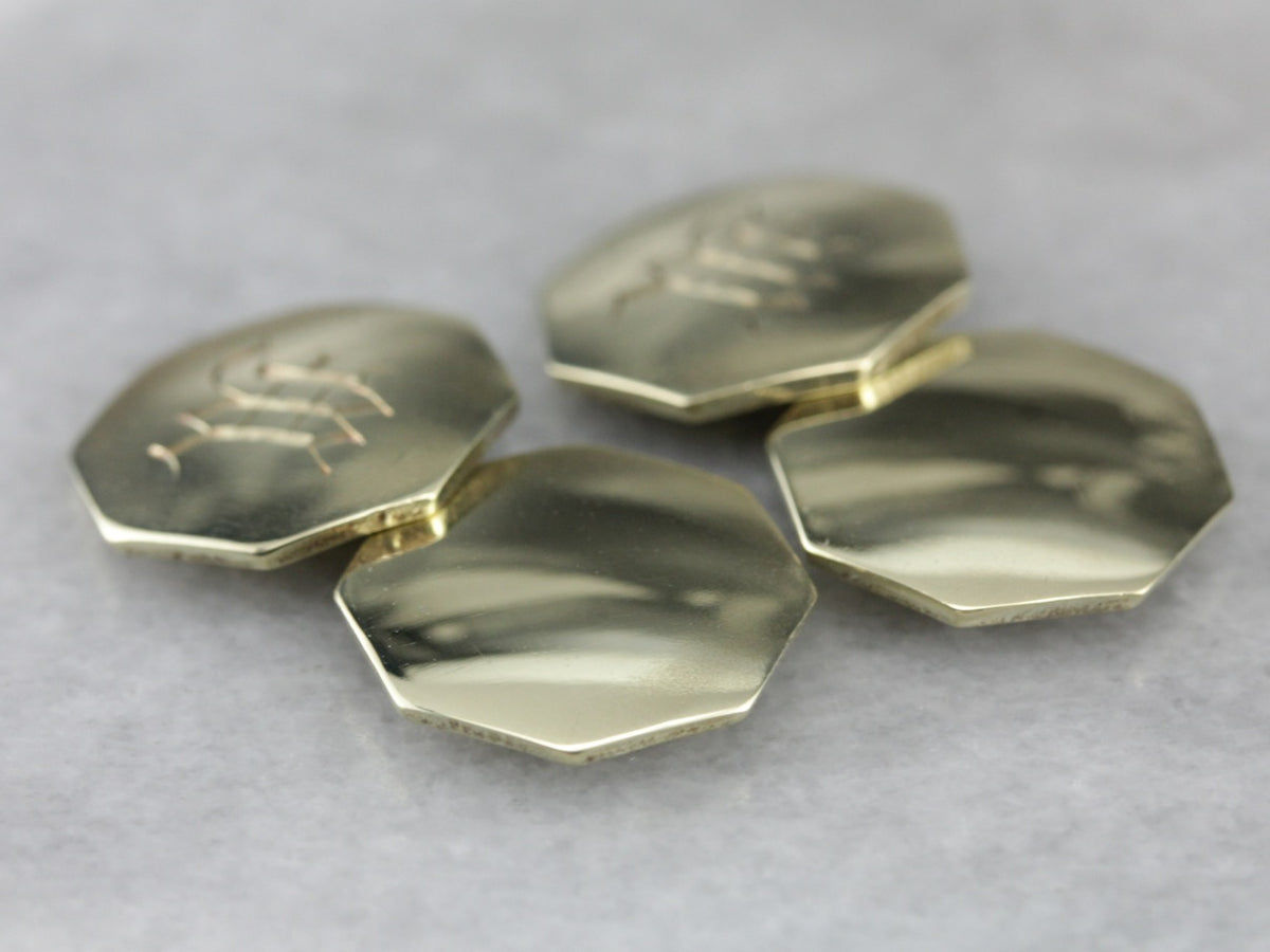 Old English "W" Monogramed Cufflinks