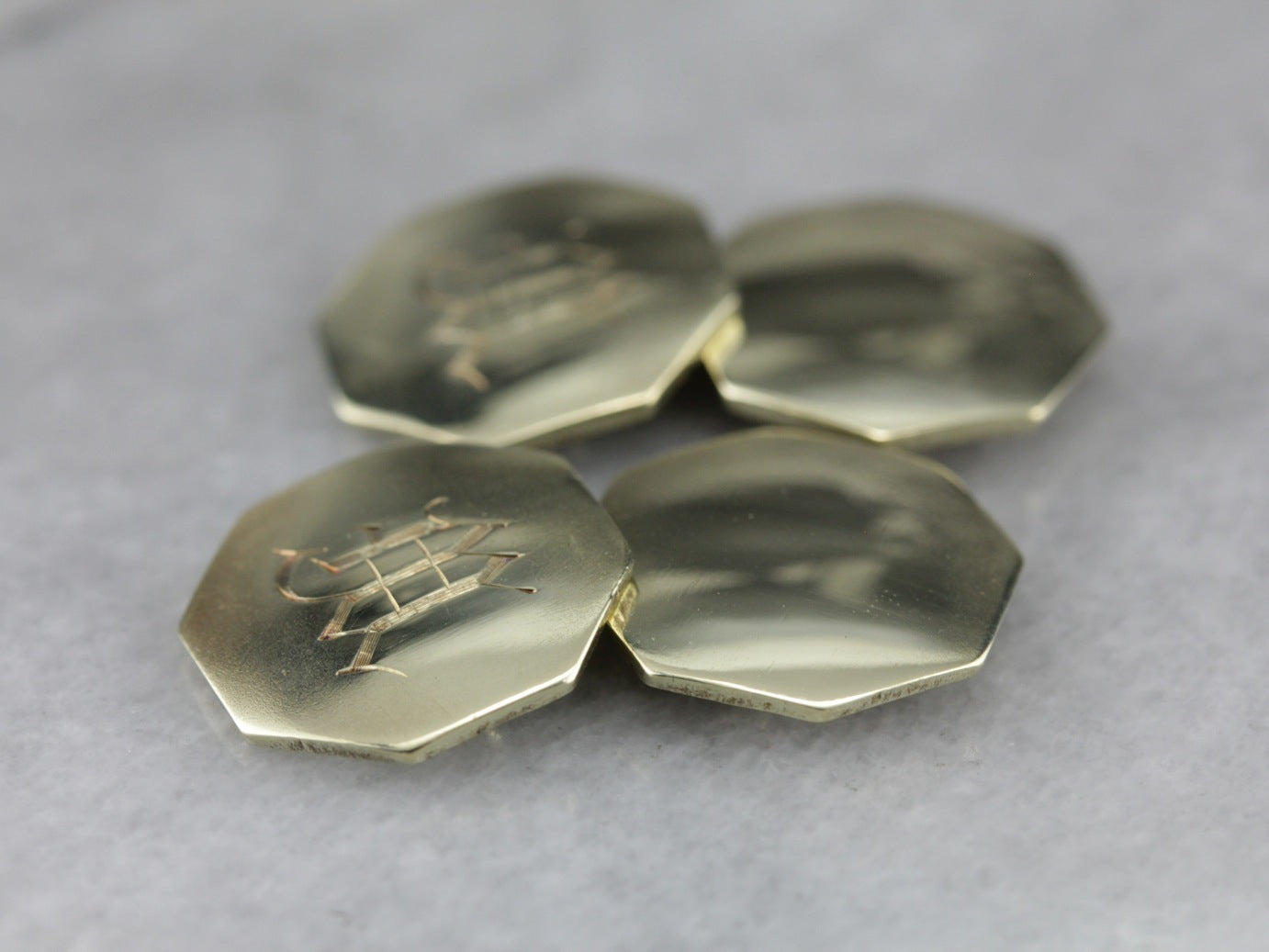 Old English "W" Monogramed Cufflinks