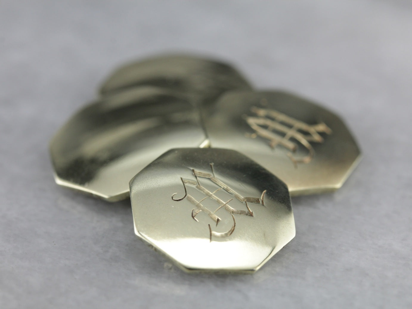 Old English "W" Monogramed Cufflinks