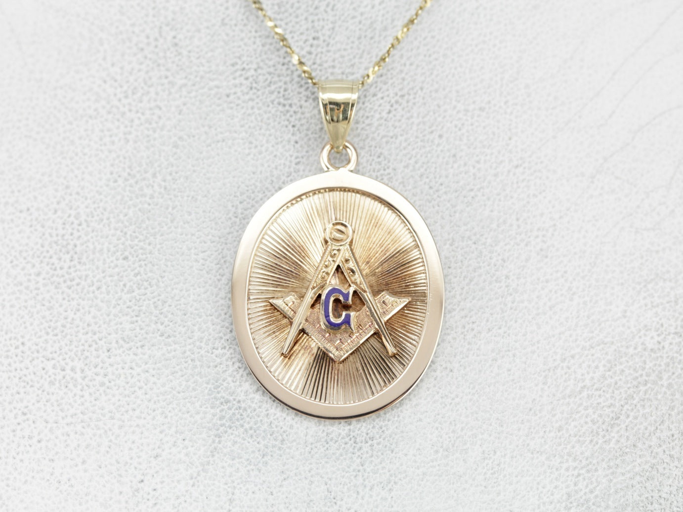 Men's Duel Sided Vintage Masonic Pendant