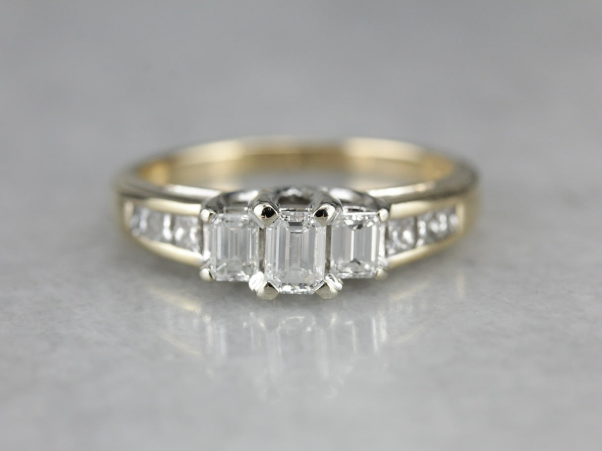 Emerald Cut Diamond Engagement Ring