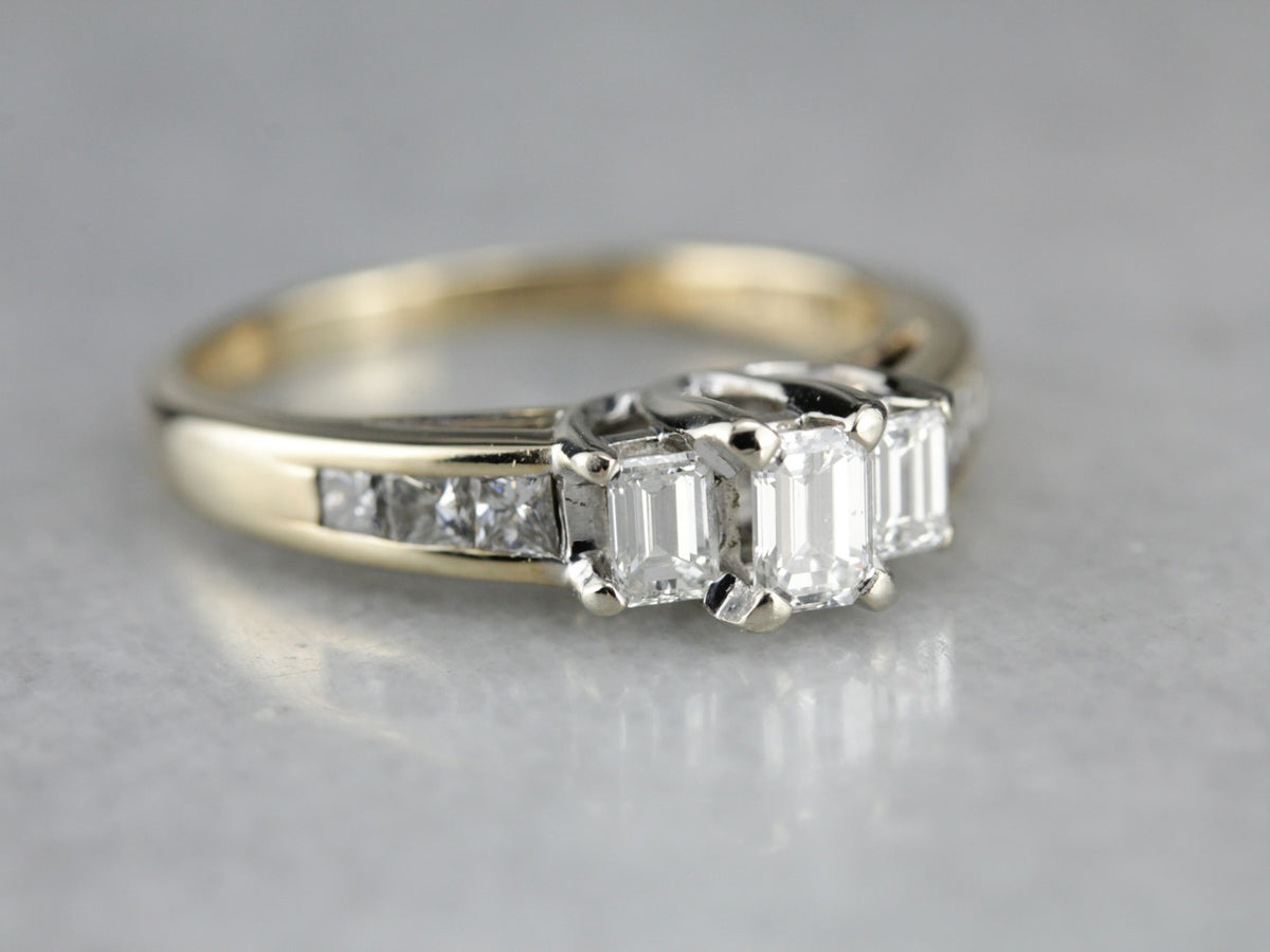 Emerald Cut Diamond Engagement Ring