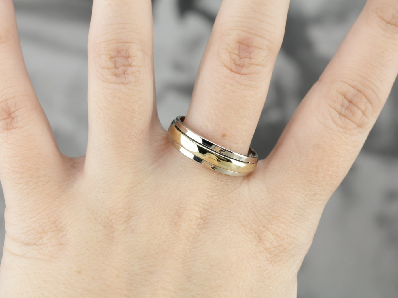 Tapered Two Tone Unisex Band