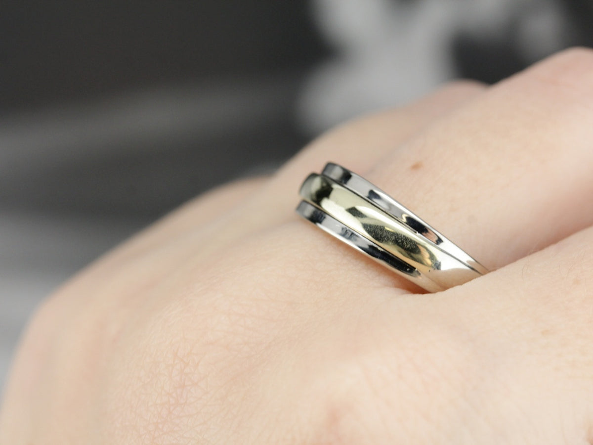 Tapered Two Tone Unisex Band